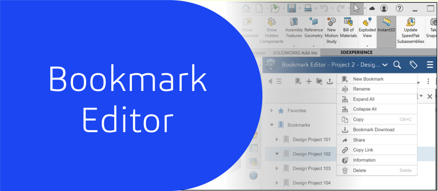 BOOKMARK EDITOR ON 3DEXPERIENCE PLATFORM