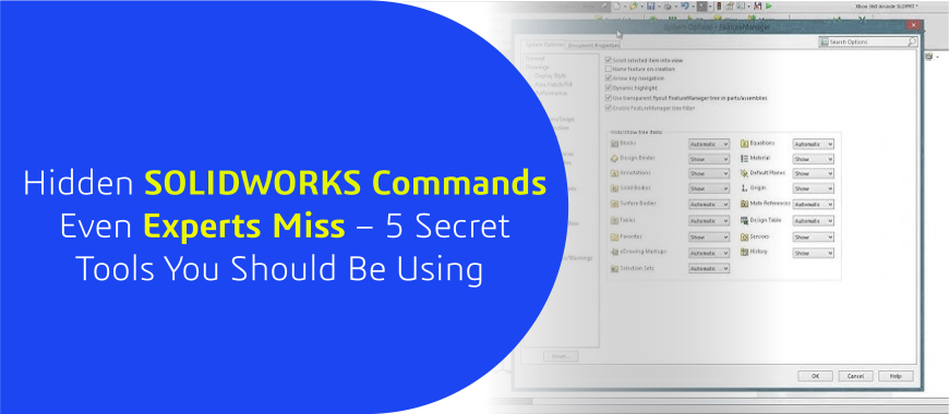Hidden SOLIDWORKS Commands Even Experts Miss – 5 Secret Tools You Should Be Using